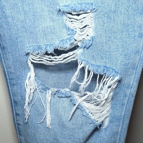 JBD Just Black Denim Light Wash Distressed Straight Leg Jeans Women's Size 27 - Picture 6 of 11